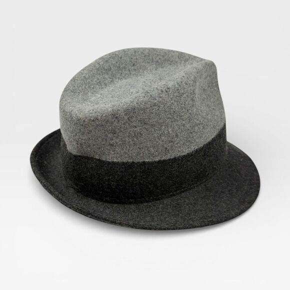 Gerard Darel Fedora Wool Hat 2 Tone Gray size S main image 4